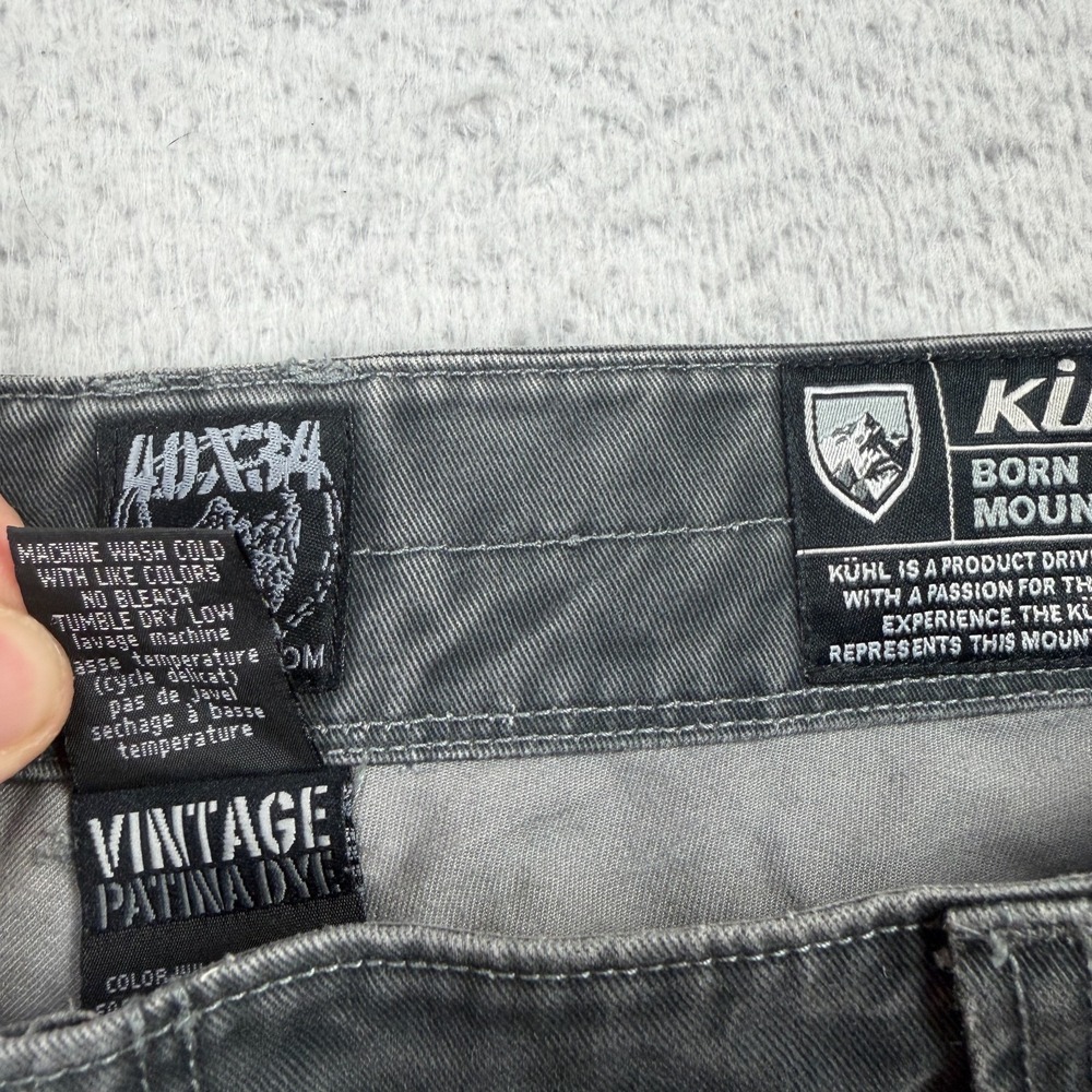 Kuhl Rydr Pants Mens 40x34 Gray Vintage Patina Dye Canvas Outdoors Work Hike - Picture 9 of 12